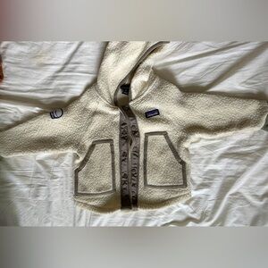 Patagonia retro pile snap hooded fleece